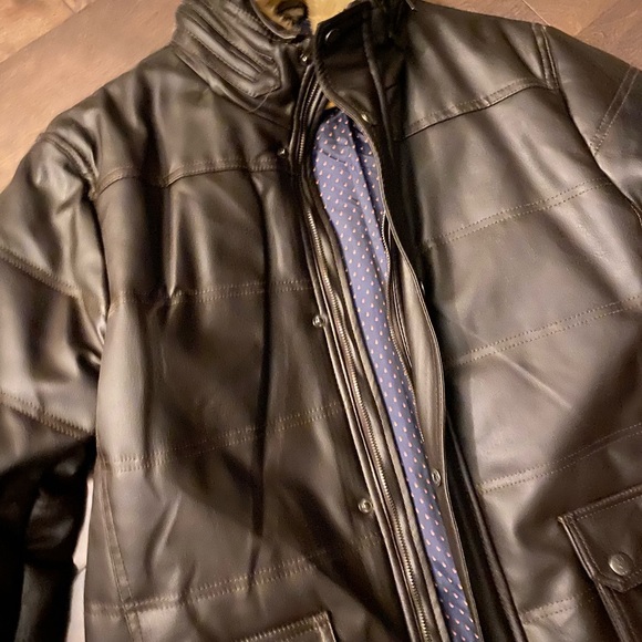 Brown Leather Jacket XL - Picture 3 of 4